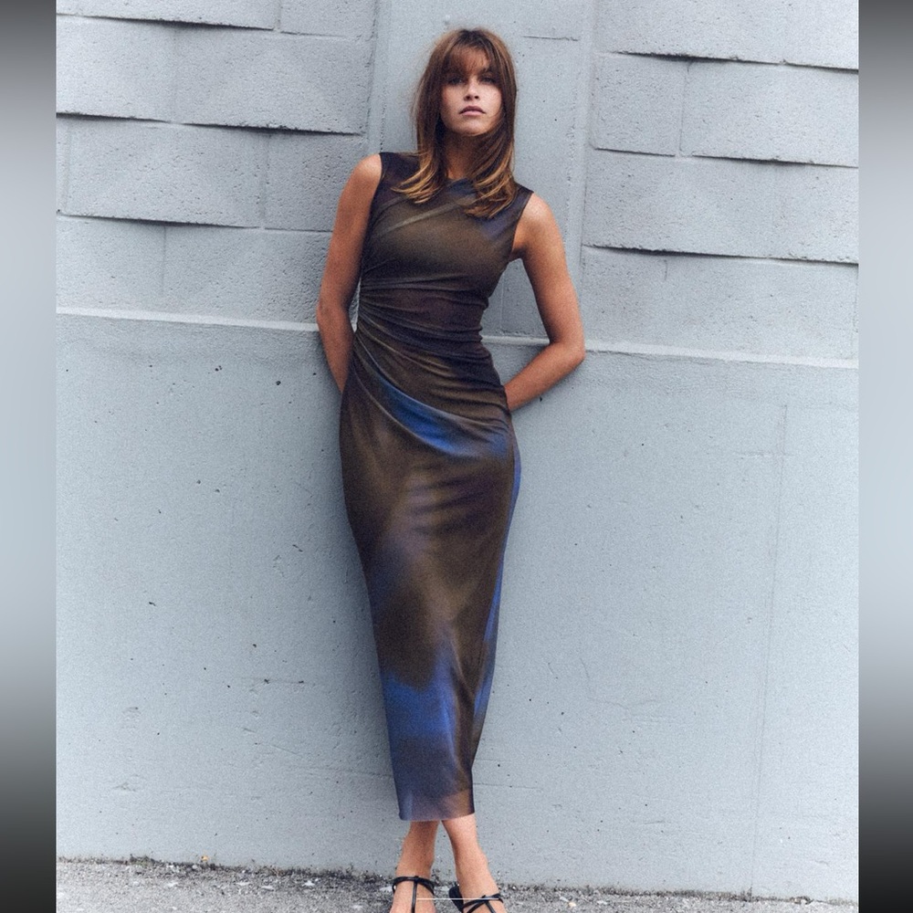 Zara Draped Tulle Dress